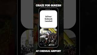 Chennai Airport before and after World Champion Gukesh arrived #IndianChess #Gukesh