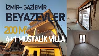 İZMİR GAZİEMİR BEYAZEVLER 4+1 200 m² SATILIK VİLLA (PRESTİJLİ KONUM)