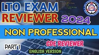 2024 LTO EXAM REVIEWER ENGLISH VERSION Part 1