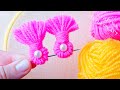 Super Easy Flower Craft Ideas with Wool - Hand Embroidery Amazing Flower Design - Sewing Hack