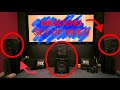 MK Sound S150 and V12+ THX Certified satellite and subwoofer physical setup w IsoAcoustics feet