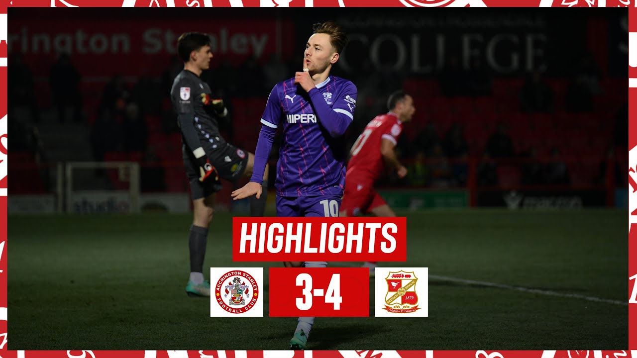 Match Highlights: Accrington Stanley Vs Swindon Town - YouTube