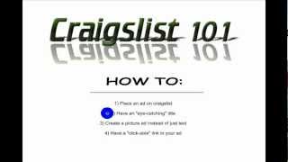 Craigslist 101 - How To Generate 5 - 15 Leads Every Day On Craigslist
