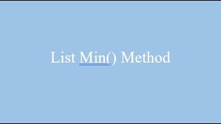Python List min() Method Explained: Find the Minimum Value in Your List! | # 21 | @CodiesBuddies