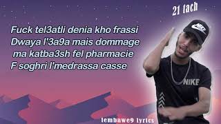 21 TACH FT X7KIRA - Freestyle lembawe9 lyrics