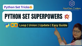 Loop & Join Sets in Python 🔁 | All Set Operations Explained!