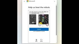 How to solve microsoft puzzle, While setting an account?