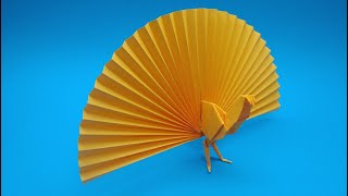 Origami Peacock. How to make a Peacock with paper.