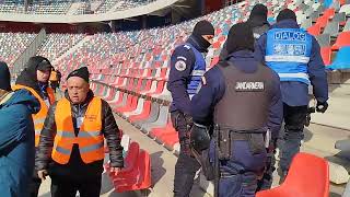 Steaua vs Voluntari. Fanii din Voluntari dati afara din tribuna politicos. Liga 2 Romania 22.02.2025