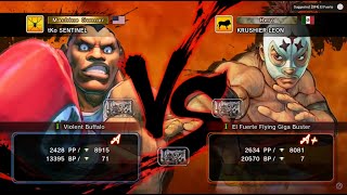 [USF4] tKo SENTINEL (Boxer) vs. KRUSHIER LEON (El Fuerte) [Ranked Match]