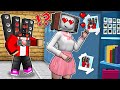 TV WOMAN became a SCHOOL fan of JJ! JJ and MIKEY - High School Love Story in Minecraft - Maizen