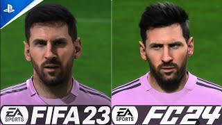 FC 24 vs FIFA 23 | Faces Comparison & Graphics Details | PS5™ [4K60]