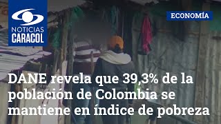 DANE revela que 39,3% de la población de Colombia se mantiene en índice de pobreza