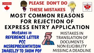 Express Entry Application Refusal Reasons | How to Avoid These Mistakes?