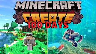I Survived 100 Days in a MASSIVE FLOOD as a CREATE MOD ENGINEER  in Hardcore Minecraft