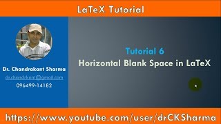 Horizontal Blank Space in LaTeX