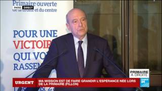 Primaire de la Droite : Poignée de main entre François Fillon et Alain Juppé