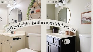 Affordable DIY No Demo Bathroom Makeover