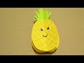 3D Paper pineapple Crafts : How to make Paper Pineapple Easy DIY | Paper Fruit