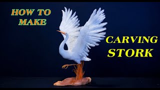 How to Carve a Stork from White Radish | Vegetable Carving Animals