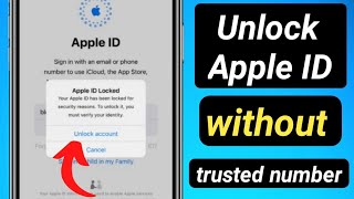 How to fix Apple ID LOCKED for security reasons // How to unlock Apple ID