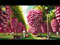 Japanese Farmers Harvest Expensive Grapes This Way - Japanese Grape Farm | Farming Documentary