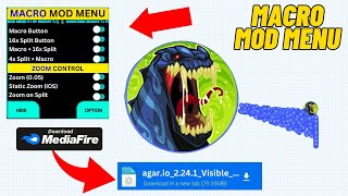 Agario Macro Mod Menu + Zoom and Lag-Free Full Control for iOS/Android