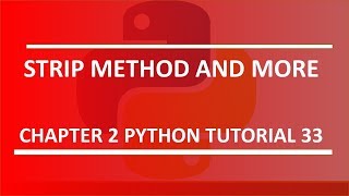 Solve problem with spaces using strip method : Python tutorial 33