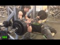 365 lb bench press pr mike rosa 19 years old 180 lbs