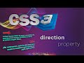 CSS for beginners 60: direction property