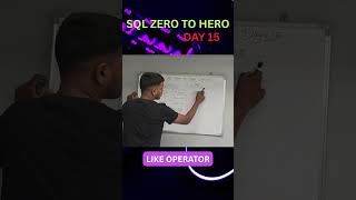 SQL in one series..How the LIKE operator works in SQL..Day 15 of SQL ZERO to HERO..#sql #shorts