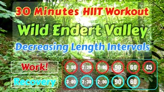 30 Minute HIIT Workout - Virtual Scenery for Treadmill, Elliptical, Powerwalk - Wild Endert Valley