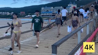 Walking Tour in Taiwan | Fulong Beach | Hot Summer | 台灣徒步遊, 福隆海灘 - [4K60]