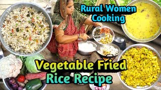 Vegetable Fried Rice Recipe/Rural Women Cooking/Indian Village Wife Vlog#ayushicookingvlogs #food