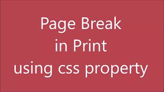 Page Break in Print Option (Print Preview)-Save in Pdf | PHP Beginner Tutorial | Knowledge Thrusters