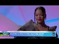 rihanna reveals pregnancy during high flying super bowl halftime performance l gma