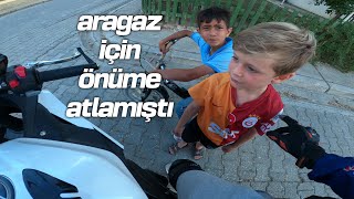 ÖNÜME ATLAYAN ÇOCUĞU BULDUM ( VE GEZDİRDİM ) #motovlog