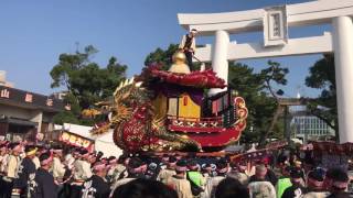 唐津くんち 町廻り ２０１６－唐津神社前 江川町総塗り替え記念 記念撮影