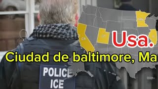 Mucha gente con miedo por elementos de.migración en las calles de baltimore. Maryland en usa.🇺🇸