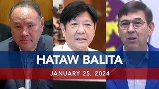 UNTV: HATAW BALITA | January 25, 2024