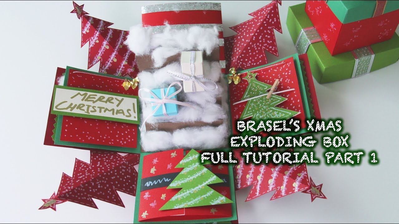 Christmas Exploding Box Full Tutorial Part 1 2017 Youtube
