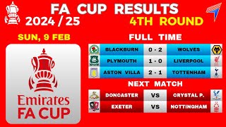 FA CUP RESULTS TODAY • 4TH ROUND FIXTURES • FA CUP 24/25 • 9 Feb