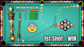 1st SHOT = WIN = GOLDEN BREAK w Backpacking Cue Level MAX - Gaming With K 8 Ball Pool