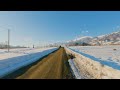 8k hdr scenic winter drive in the altai mountains stunning landscapes with real road sounds