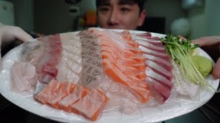 모듬회먹방ASMR/Would you like to try some raw fish?