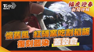 懷舊風 紅磚窯吃割稻飯 復刻藍染蓋穀倉｜TVBS新聞