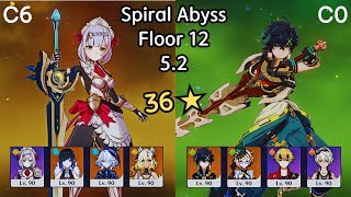 C6 Noelle \u0026 C0 Kinich - NEW Spiral Abyss 5.2 Floor 12 | 【Genshin Impact】