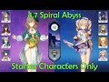 Starter Characters Only: 4.7 Spiral Abyss - Genshin Impact