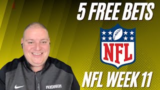 NFL Week 11 - Sunday 5 Free Betting Picks & Predictions - 11/19/23 l Picks & Parlays