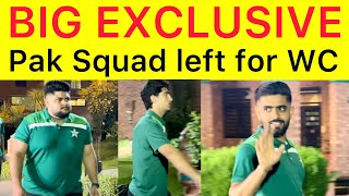 BREAKING 🛑 Pak team leaves for World Cup | Babar looks happy | VIP Security Protocol on departure